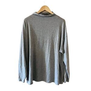 Eloquii Canoe Neck Jersey Long Sleeve Sweat Shirt Size 22 24 Gray